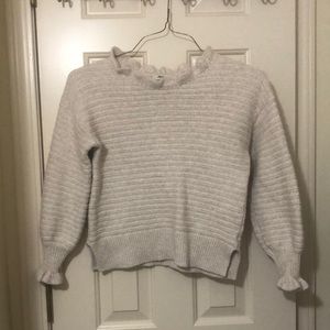 COPY - Madewell Ruffle Neck Wool Blend Pullover Sweater